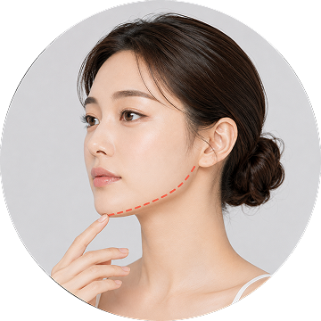 双下巴与颈部线条显得厚重