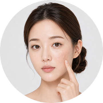 毛穴の開きや粗い肌質により肌がなめらかに見えない方